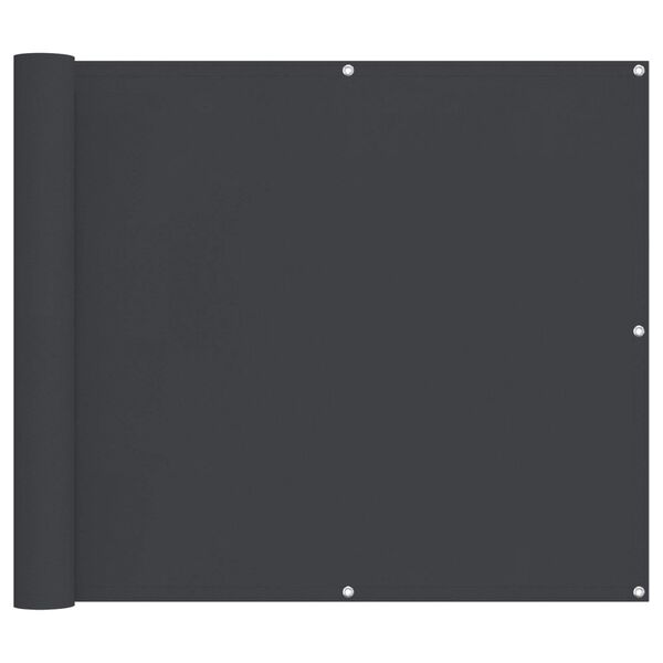 vidaXL Balk&oacute;nov&aacute; obrazovka Čierny 100 x 500 cm Oxfordsk&aacute; l&aacute;tka