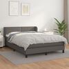vidaXL Boxspring posteľ s matracom sivá 140x190 cm umelá koža