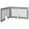 vidaXL Skladacia psia br&aacute;na so stojanmi 2 pcs Siv&aacute; sonoma 200,5 cm