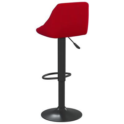 vidaXL Barové stoličky 2 ks vínovo-červené zamatové