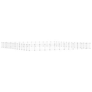 vidaXL 52-panelov&aacute; klietka pre dom&aacute;ce zvierat&aacute; čierna 455x455x35 cm oceľ