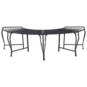 vidaXL Stromov&aacute; lavička 4 -miestne 160 x 80 x 44 cm steel Čierna