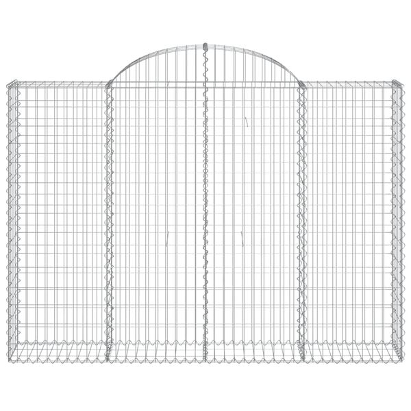 vidaXL Oblúkové gabionové koše 7 ks 200x30x140/160 cm pozink. železo