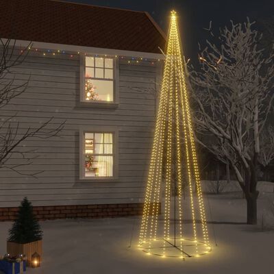 vidaXL Vianočný stromček kužeľ teplé biele svetlo 1134 LED 230x800 cm