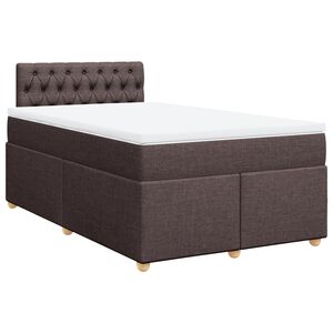 vidaXL Boxspring posteľ s matracom tmavohned&aacute; 120x190 cm l&aacute;tka