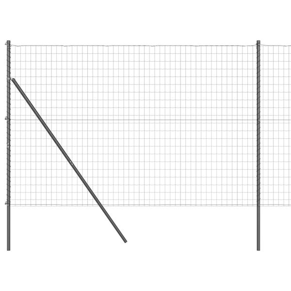 vidaXL Plot s podperou Siv&aacute; 1,5 x 10 m Ocel a PVC