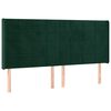 vidaXL Čelo postele so z&aacute;hybmi tmavosiv&eacute; 183x16x118/128 cm zamat