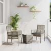 vidaXL Záhradný bistro set 3 pcs Sivá polyratan
