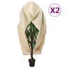 vidaXL Fl&iacute;sov&eacute; kryty na rastliny so zipsom 2 ks 70 g/m&sup2; 3,93x3,5 m