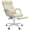 vidaXL Skl&aacute;pacie mas&aacute;žne kancel&aacute;rske kreslo kr&eacute;mov&eacute; umel&aacute; koža