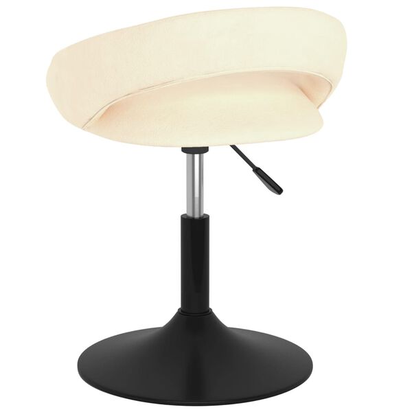 vidaXL Otočn&aacute; jed&aacute;lensk&aacute; stolička, kr&eacute;mov&aacute;, zamat