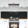 vidaXL Kuchynský backsplash 2 pcs Čierna 80 x 40 cm tvrdené sklo