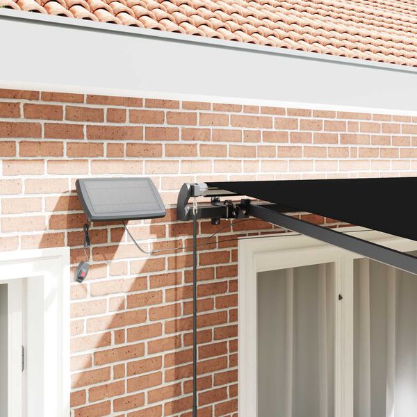 vidaXL Zatemniteľná markíza Čierna 350 x 250 cm látka