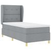 vidaXL Boxspring posteľ s matracom tmavo&scaron;ed&aacute; 90x190 cm Svetlosiv&aacute;