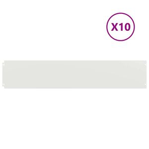 vidaXL Obrubn&iacute;k tr&aacute;vnika 10 ks 20 x 103 cm Biela