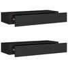vidaXL N&aacute;stenn&eacute; z&aacute;suvkov&eacute; police 2 ks čierne 60x23,5x10 cm MDF