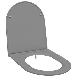 vidaXL WC sedadlo Siv&aacute; 47 x 36 x 3,4 cm Duroplast