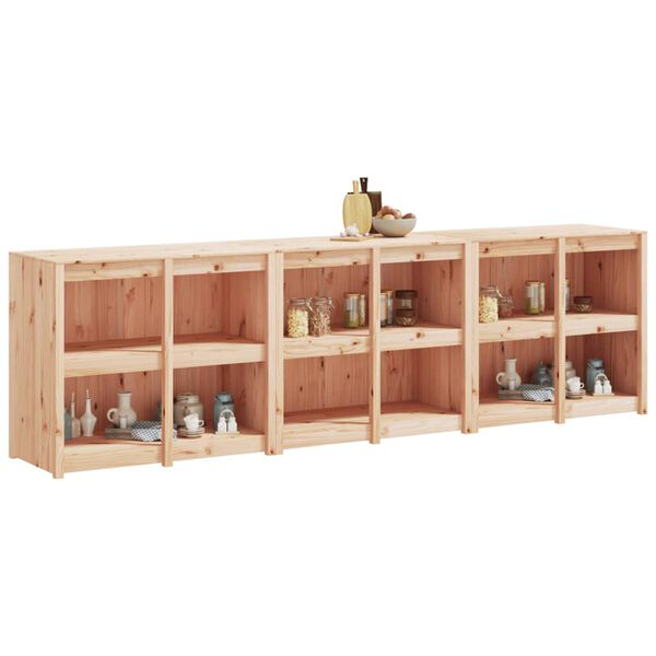 vidaXL Vonkaj&scaron;ie kuchynsk&eacute; skrinky 3 ks cm mas&iacute;vna borovica