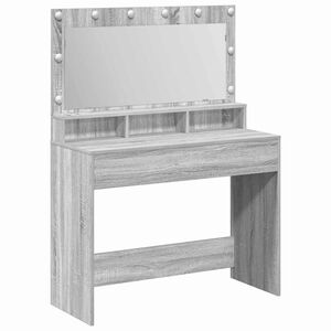 vidaXL Toaletn&yacute; stol&iacute;k Siv&yacute; Sonoma 100 x 41 x 135 cm Kompozitn&eacute; drevo