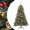 vidaXL Umel&yacute; vianočn&yacute; stromček Zelen&aacute; 180 cm PVC, plast a oceľ