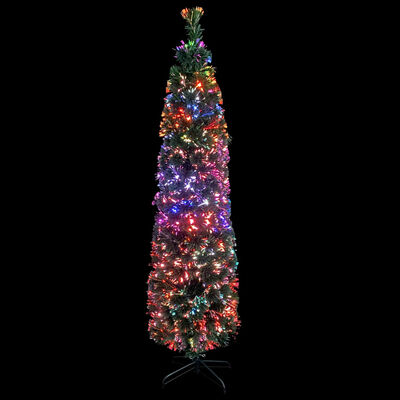 vidaXL Úzky umelý vianočný stromček+stojan 120 cm, optické vlákno