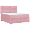vidaXL Posteľ boxspring s matracom Ružov&aacute; 160 x 200 cm Zamat