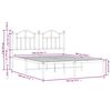 vidaXL Kovov&yacute; r&aacute;m postele s čelom biely 140x190 cm