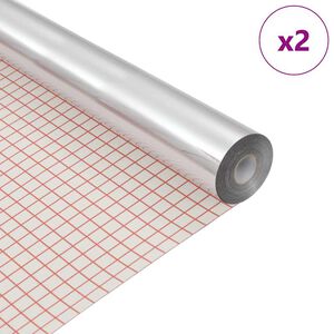vidaXL Samolepiaca zrkadlov&aacute; f&oacute;lia 60 x 150 cm 2 ks Strieborn&aacute; PET