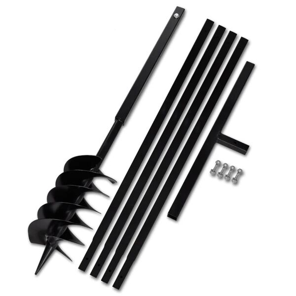 Zemná vŕtačka 150mm s rukoväťou a 5 m oceľovou predlžovacou rúrkou