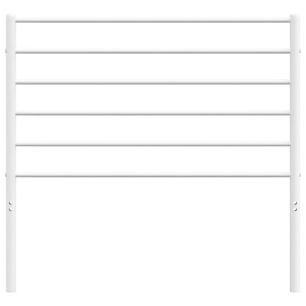 vidaXL Kovové čelo postele biele 90 cm