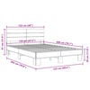 vidaXL Posteľn&yacute; r&aacute;m dymov&yacute; dub 120x200 cm kompozitn&eacute; drevo a kov
