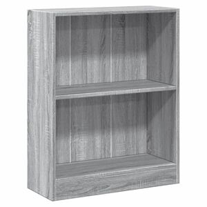 vidaXL Knižnica siv&aacute; sonoma 60x24x76 cm spracovan&eacute; drevo