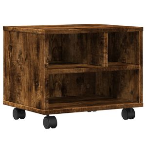 vidaXL Stojan na tlačiareň s kolieskami dymov&yacute; dub 41x32x34,5 cm