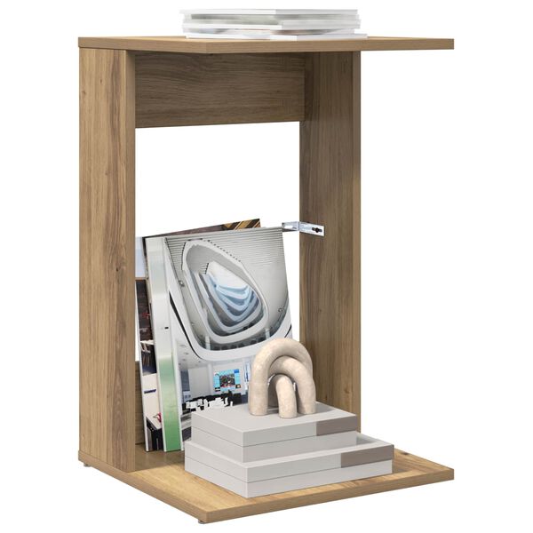 vidaXL Bočn&yacute; st&ocirc;l Remeseln&yacute; dub 40 x 38 x 62,5 cm Kompozitn&eacute; drevo