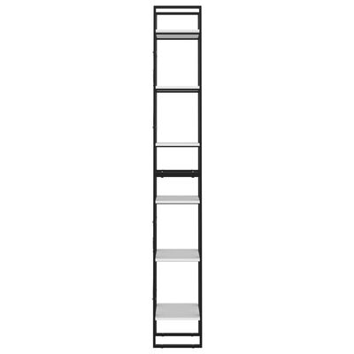vidaXL 6-poschodová knižnica biela 40x30x210 cm drevotrieska