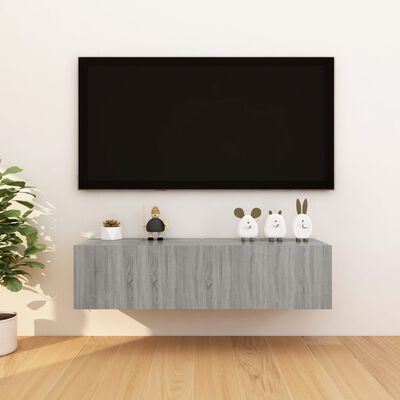 vidaXL Nástenné TV skrinky 4 ks sivé sonoma 30,5x30x30 cm