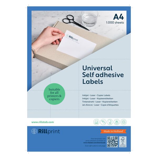 rillprint Samolepiace &scaron;t&iacute;tky 105x99 mm 1000 listov biele