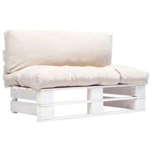 vidaXL Záhradná pohovka z paliet, pieskové podložky, borovica