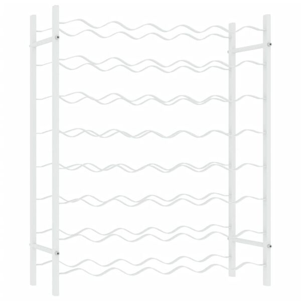 vidaXL Stojan na v&iacute;no na 48 flia&scaron; biely kovov&yacute;