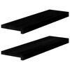 vidaXL Okenn&yacute; parapet 2 ks hnedočiern&aacute; 70x20x2 cm dubov&yacute; mas&iacute;v