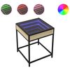 vidaXL Nočn&yacute; stol&iacute;k s nekonečn&yacute;mi LED dub sonoma 40x40x51 cm