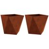 vidaXL Hrant&iacute;k 2 pcs Hrdzav&yacute; 40 x 40 x 40 cm