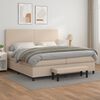 vidaXL Boxspring posteľ s matracom kapučínová 200x200 cm umelá koža