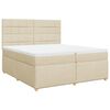 vidaXL Boxspring posteľ s matracom kr&eacute;mov&aacute; 200x200 cm l&aacute;tka
