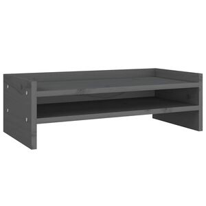 vidaXL Stojan na monitor siv&yacute; 50x24x16 cm mas&iacute;vna borovica