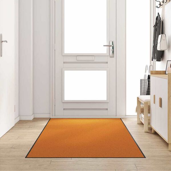 vidaXL Rohož Iný Oranžová a Čierna 120 x 250 cm Polyamid a PVC