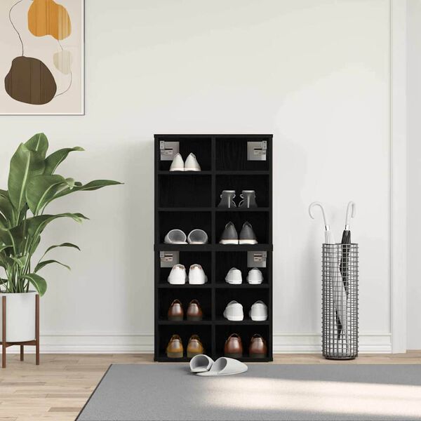 vidaXL Skriňa na top&aacute;nky s poličkou 2 pcs Čierny dub 52 x 30 x 50,5 cm