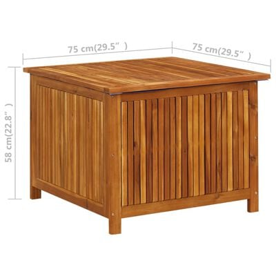 vidaXL Záhradný úložný box 75x75x58 cm masívne akáciové drevo