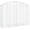 vidaXL Obl&uacute;kov&yacute; gabionov&yacute; k&ocirc;&scaron; 200x50x140/160 cm pozinkovan&eacute; železo