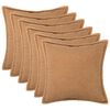 vidaXL Poťah na podložku 6 pcs HOUTEN B&eacute;žov&aacute; 50 x 50 cm Boucl&eacute;